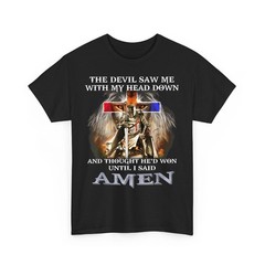 The Devil Saw Me With My Head Down Thought He Won Knight Templar Unisex T-Shirt