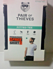Pair of Thieves Men’s 3 ct FITTED CREW NECK Undershirts T-Shirt BLACK Large