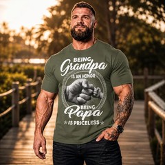 Grandpa Papa Gildan Tee Honor Priceless