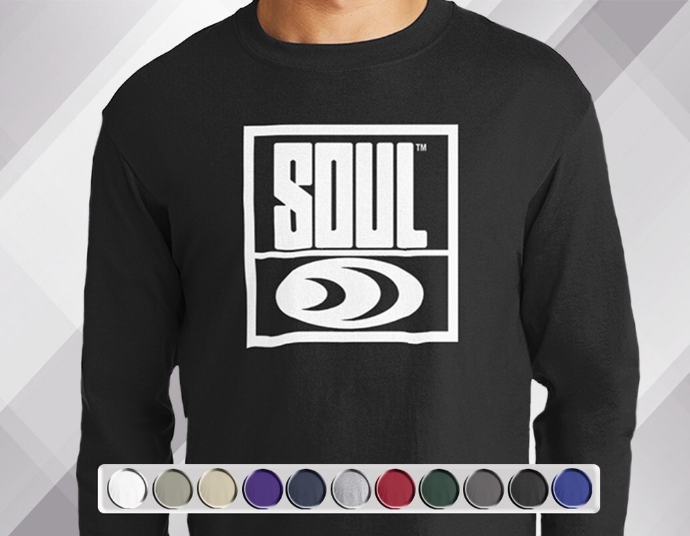 Soul Records Long Sleeve T-Shirt Music Label on Gildan 100% Cotton S-3XL Tee