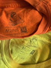 Lot Of 2 Suavecito Pomade Hair Styling Graphic L/S Orange Neon T-Shirts Sz. M