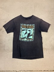 Vintage 90s Tra Vigne Art Deco Men’s T-Shirt Size Medium Black Faded Vtg