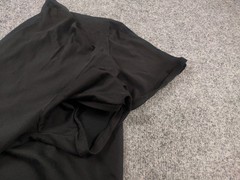 Vintage Prada Authentic All Black Tab Elastic Cotton Blend classic T-shirt Tee