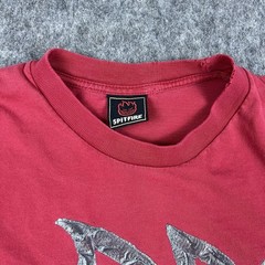 Vtg Y2K Spitfire Wheels Men’s T-Shirt Big Head Graphic Red Short Sleeve Size XL