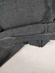 Vintage Y2K Shirt Mens Large Gray Math Print Zipper Pocket Epaulet Studded