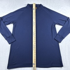 Venado Shirts Men XL Henley Long Sleeve Blue 3 Button Collar Poly Rayon Blend