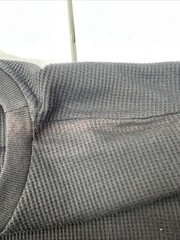 Linea Uomo Black Waffle Knit Thermal V-Neck Size XL