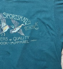 Vintage Polo Ralph Lauren Sportsman Duck Hunting T Shirt XL USA Made 90s Green
