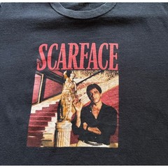 Scarface Tony Montana Graphic T-Shirt Mens Large Black Cotton Movie Promo Tee