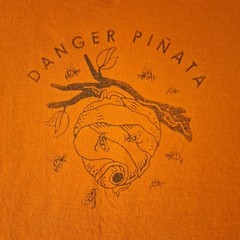 Vintage Danger Pinata T-Shirt Short Sleeve Size Large Red Cotton Bee Hive