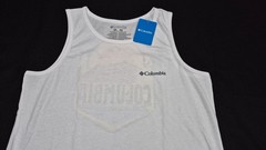 Columbia Men’s Outdoor Graphic White Tank Top Black Sleeveless Sports