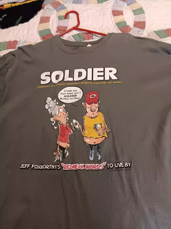 SOLDIER YOUR MOTHER ON E BAY T SHIRT SIZE XL