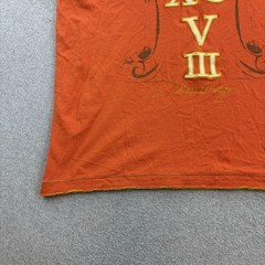 Hugo Boss Shirt Mens Large Orange Short Sleeve Roman Numeral Boss Orange Adult