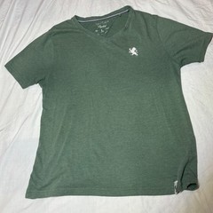 Cactus Man Sueded V Neck T Shirt Green Lion Logo Short Sleeve Men’s Size L