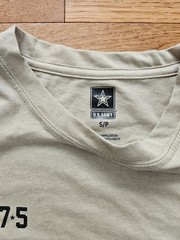 Military US Army digital camo logo mens veteran casual beige L/S T-shirt S/P NWT
