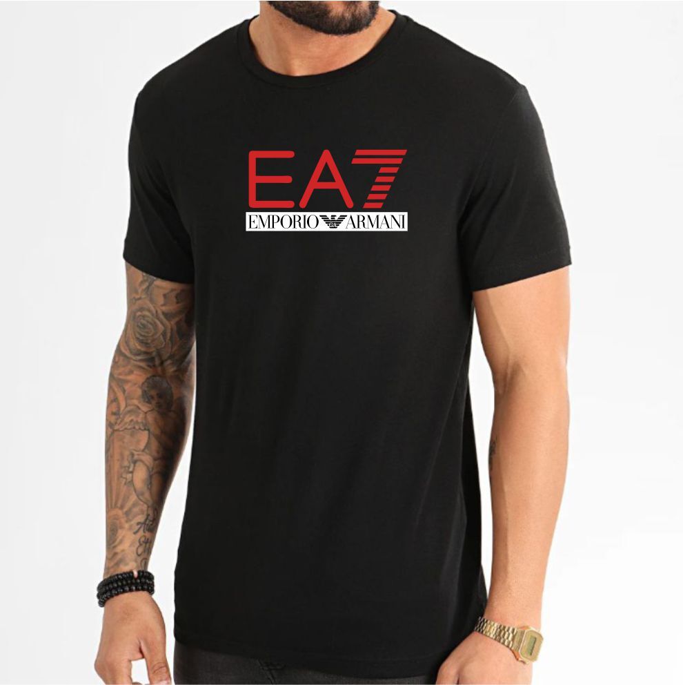 EMPORIO ARMANI Black T-shirt EA Men’s Tshirt Size.: M L XL XXL XXXL New