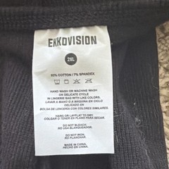 Ekovision Black Sleeveless Cotton Men’s T-Shirt Round Neck Size 2xl