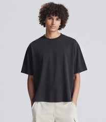 Cotton Boxy Cropped Fit T-Shirt AWDis Short Sleeve Crew Neck Tee