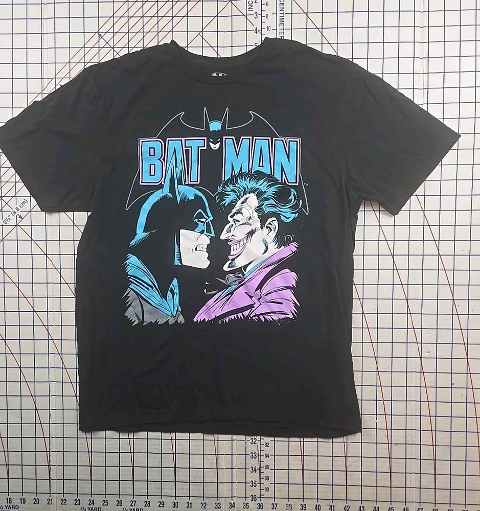 DC Comics Batman Shirt Mens The Joker Adult Short Sleeve Graphic Tee (M)