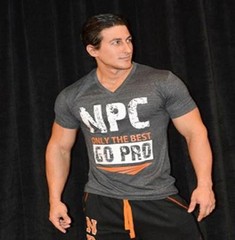 Mens Workout NPC Bodybuilding Wear Combed 100% Cotton V-Neck Top Gym T-Shirt