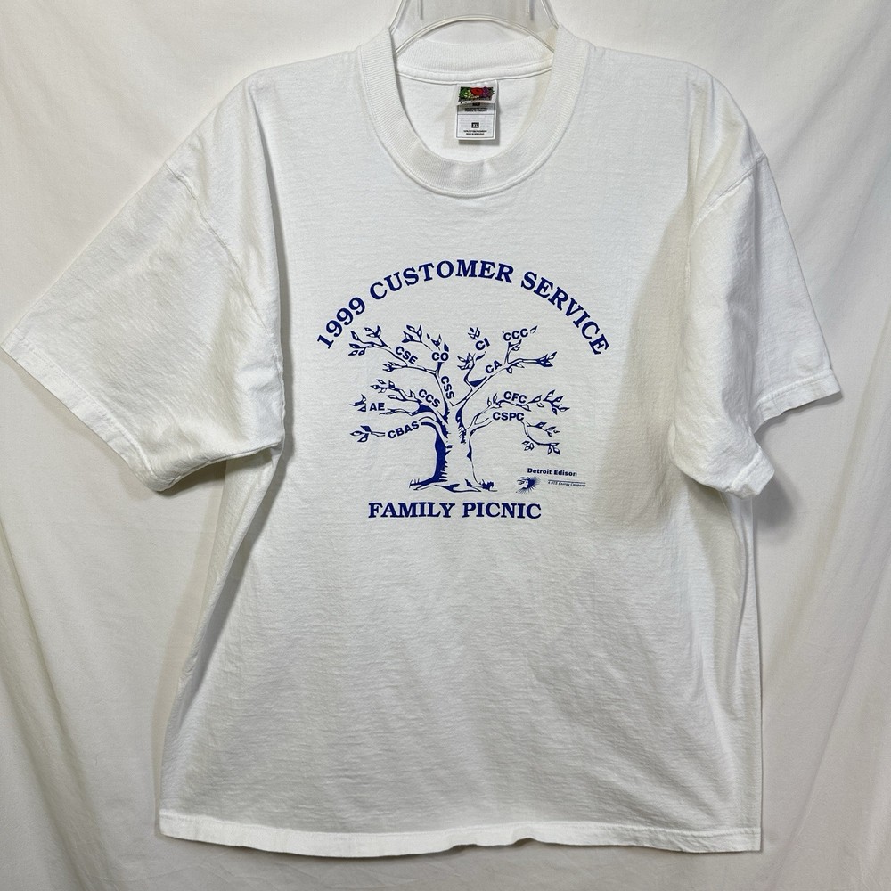 Vintage 1999 Detroit Edison Family Picnic XL T-Shirt 90’s Customer Service CSE
