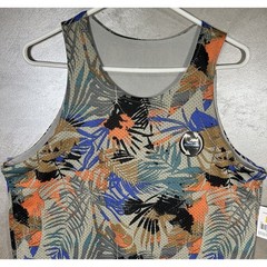 Pro Player Mens Reversible Athletic Tank Top Jersey Floral Gray Size L NWT