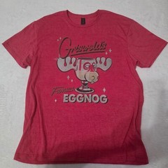 Red ‘Griswold’s Famous Eggnog’ Christmas Tee, Large