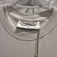Mens MITCHELL & NESS Oversized Heavyweight Pocket T-Shirt White Sz M
