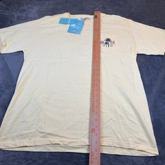 ComfortWash Venice Beach California Graphic Pocket T-Shirt Mens Large Yellow NEW
