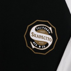 Suavecito California T Shirt Mens Large Black White 3/4 Sleeves 100% Cotton