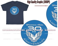 Pontiac Firebird Trans Am 30th Anniversary Car Logo DigiRods Navy Blue T Shirt