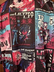 Fresh Prints All Over Print Styled Tokyo Art Mens Shirt Size 3XL 100% Polyester
