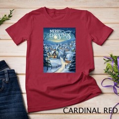 Christmas Church in the Mountains A Peaceful Scene #3 Funny Unisex T-shirt