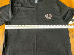 True Religion Jet Black Men’s M Buddha Crew Neck T-Shirt, Brand New With Tags.