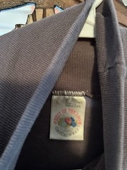 Vintage Fruit Of The Loom Mens Large Long Sleeve Turtle Neck Gray