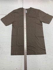 American Apparel Sustainable Collection Unisex Vneck T-Shirt 100% cotton Brown S