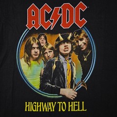 ACDC HIGHWAY TOO HELL Shirt Mens XL XLARGE BLACK 79 TOUR CLASSIC ROCK Music NWT
