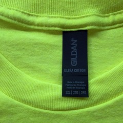 Gildan Ultra Cotton Men’s 2XL Long Sleeve Crew Neck Yellow Knit T-Shirts Qty 4