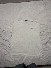 Vintage Nike Essential Grey Mini Swoosh Embroidered T-Shirt Men’s XL