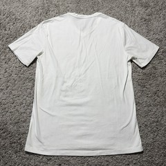 Banana Republic Essential Shirt Mens Medium White V Neck Cotton Stretch Preppy
