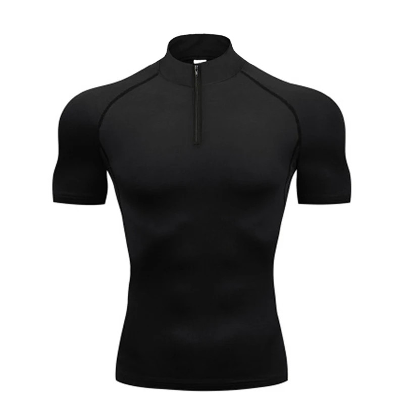 Compression Shirt Men Running Short Sleeve T-shirt Gym Clothes Summer Tight Fitn