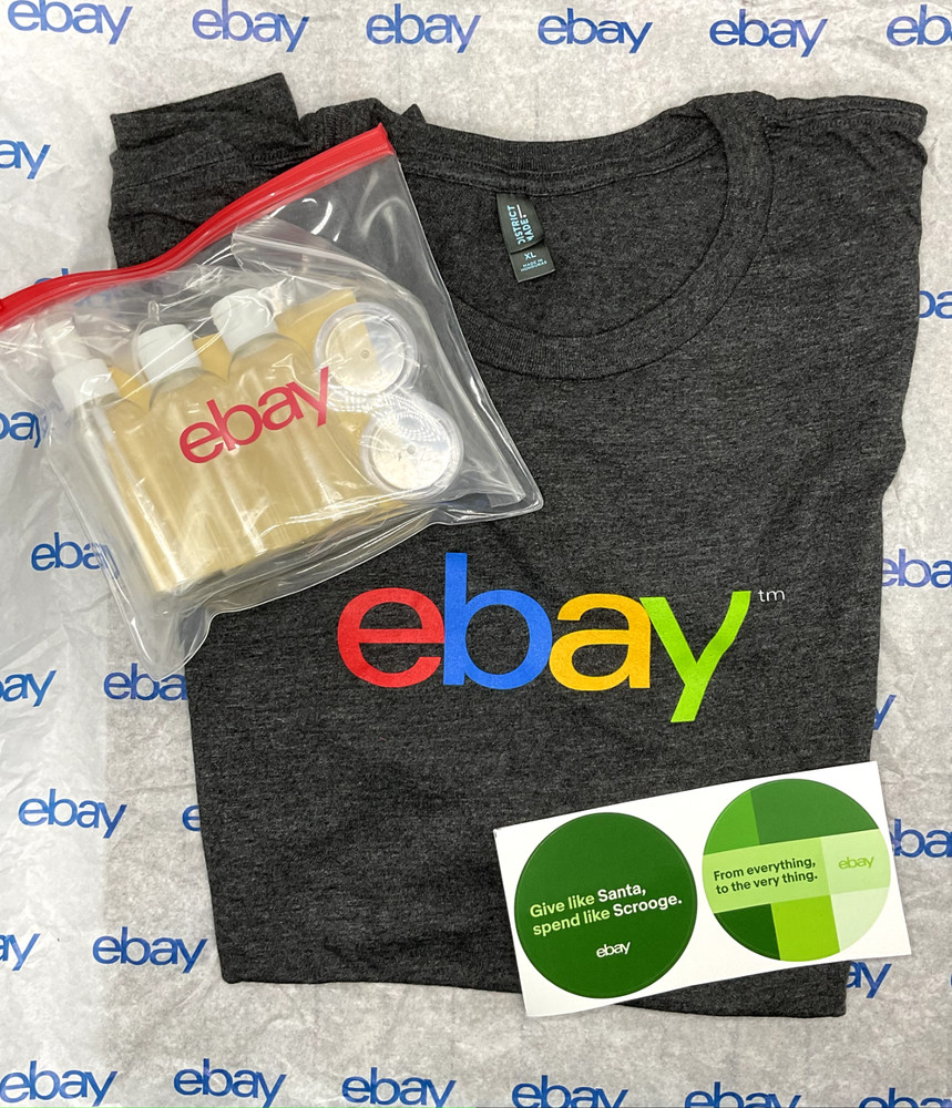 NEW! eBay Swag Lot – Shirt, Travel Kit, Stickers