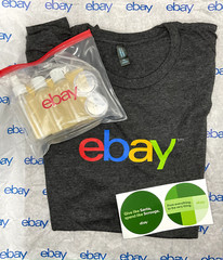 NEW! eBay Swag Lot – Shirt, Travel Kit, Stickers