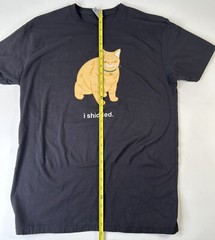 NextLevel I Shidded Turuncu Cat Meme Retro Shirt Adult Large L TShirt Black