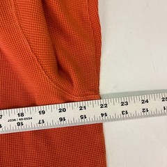 LL Bean Mens Burnt Orange Waffle Knit Long Sleeve Thermal Crewneck Shirt Size L
