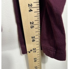 Vince Marled Burgundy Raglan Baseball T Shirt Mens M Colorblock L/S Cotton Comfy