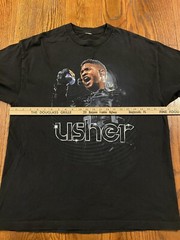 Usher 2011 T Shirt XL Hip Hop Rap Tour R&B Band Tour Grail Super Bowl Y2K