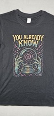 Graphic Crystal Ball T-Shirt Men’s Size S Black Short Sleeve You Already Know…