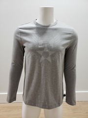 Avirex Men’s AVH192K07 Long Sleeve T-shirt Gray Size S