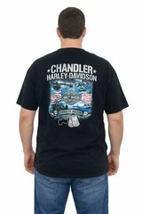 Harley Davidson T-Shirt Men’s Size XL Tee Black Chandler Arizona USA Forces